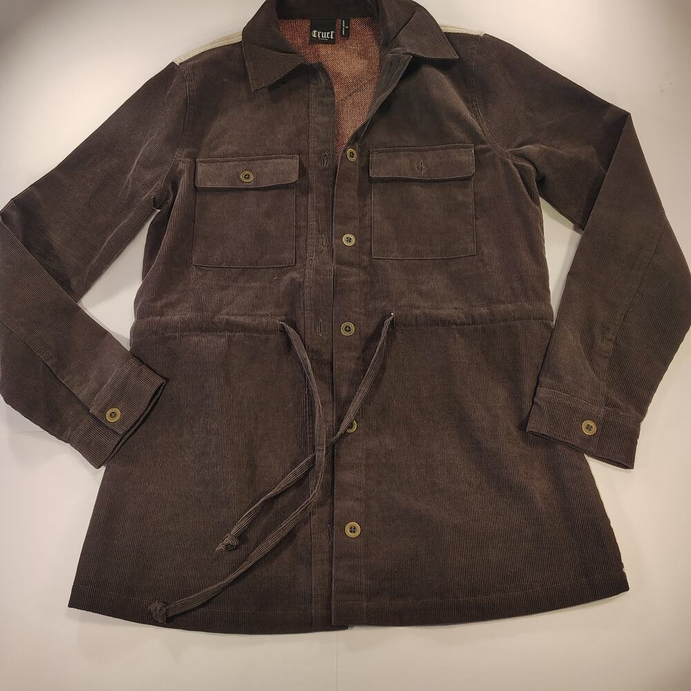 Cruel Shirt Womens Button Top Aztec Brown Corduroy Western Rodeo Pre-owen